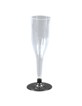 Plastglas champagne sort fod 12stk/pak - 