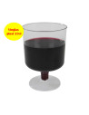 Plastic glass of red wine 20cl m/foot 10pc/pack - 