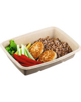 Bagasse Tray Square 850ml 10x50pc/box - 