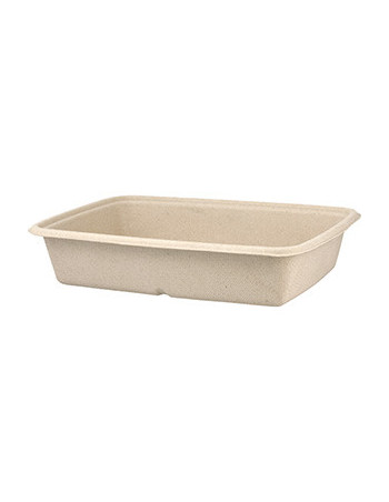 Bagasse Tray Square 850ml 10x50pc/box - 