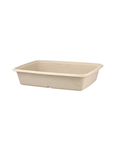 Bagasse Tray Square 850ml 10x50pc/box - 