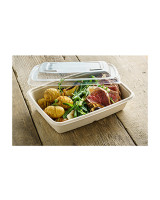 Bagasse Tray Square 850ml 10x50pc/box - 