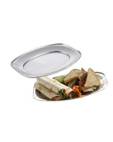 Catering dish between oval 43x29x2.5cm smooth 10pc/pack - 