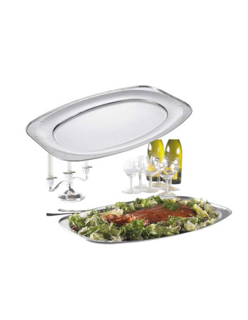 Catering dish large oval 55x36x2.2cm smooth 6x10pc/box -  2