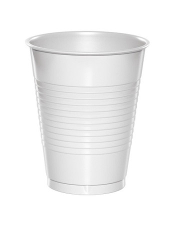 Plastic automatic cup white 30x100pc/pack - 