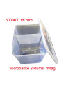 Micro Tray 2-room Transparent 600/400ml 50pc/ps - 