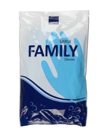 Gummihandsker Family vinyl/velour -  2