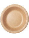 Plate Brown Lunch Cardboard 18cm 8x50pc/box - 