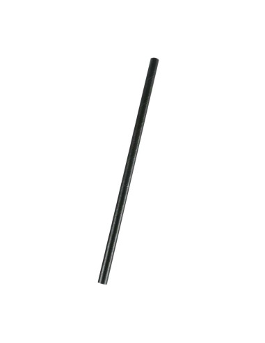 Sugerør Papir Sort lige Ø8x20,5cm 250stk/pak - 