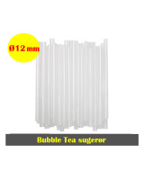 Straws reusable Bubble Tea Clear u/crack Ø12x24cm 250pc/pack - 