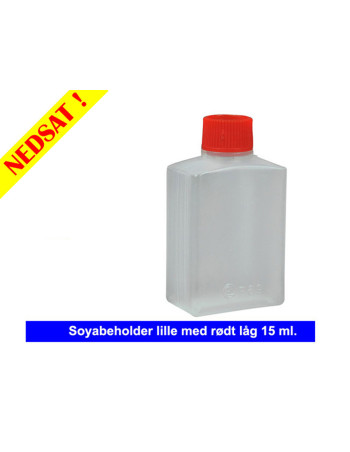 Sojabeholder 15ml Klar inkl. låg Tilbud 2