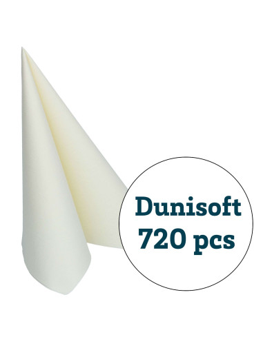 Napkin Duni 40x40cm Airlaid 1/4 fold Buttermilk 12x60pc/box - 