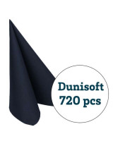 Serviet DuniSoft 40x40cm Airlaid 1/4 fold Sort 720stk/kar - 