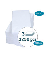 Napkin Duni 40x40cm 3-layer 1/8 fold White 1250pc/box - 