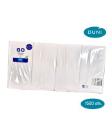 Napkin Duni 40x40cm 3-layer 1/8 fold White 1250pc/box - 