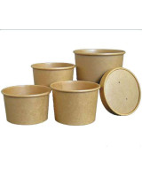 Soup/Deli Bowl Nature Cardboard Brown 350-960ml 20x25pc/box - 