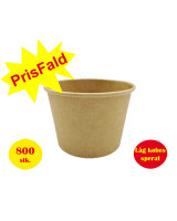 Soup/Deli Bowl Nature Cardboard Brown 350-960ml 20x25pc/box - 