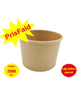 Soup/Deli Bowl Nature Cardboard Brown 350-960ml 20x25pc/box - 