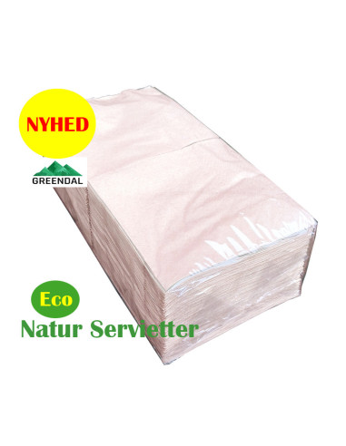 Napkin GoGreen 33x33cm 2-layer 1/4 fold Nature Eco 3500pc/box - 