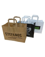 Carrier bag brown with print 1 color. - 