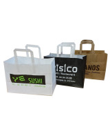 Carrier bag brown with print 1 color. - 