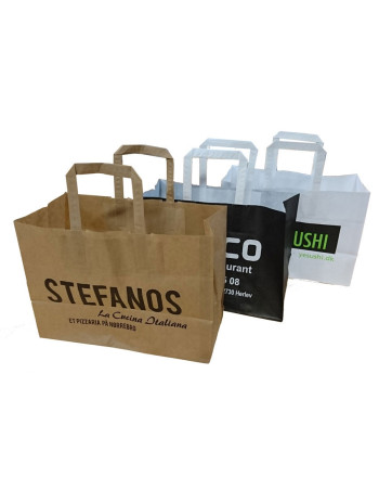 Carrier bag White with print 1 color. -  2