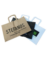 Carrier bag White with print 1 color. - 