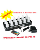 Genopladelige LED lys Duni Sæt Autentisk-multcolor 12stk/pak -