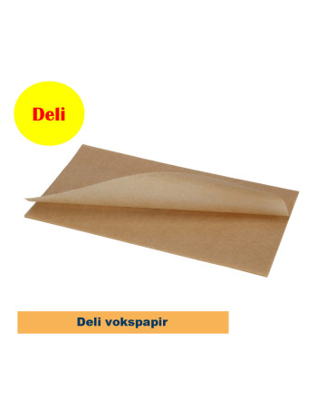 Deli waxpaper Brown small  25X26cm 500stk/pck -  2