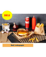 Deli waxpaper Brown small  25X26cm 500stk/pck - 