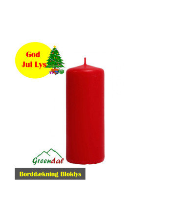 Bloklys rød 80 timer 7x18cm 12stk 2