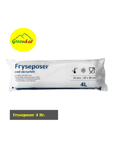 Frysepose 4 l 36 micron klar LDPE/virgin