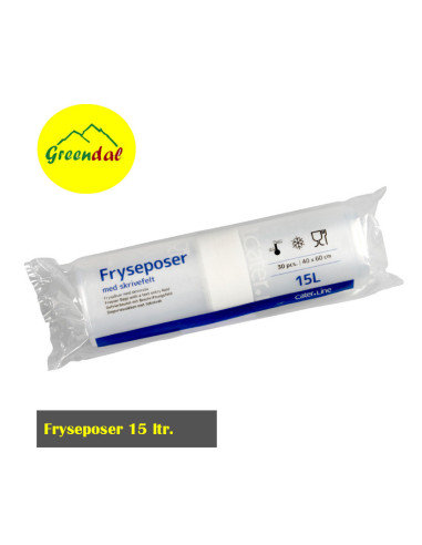 Frysepose 15 l klar LDPE/virgin 40x60cm