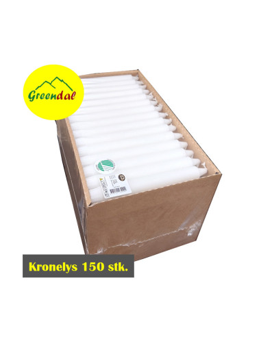 Kronelys Ren Stearin 8 timer 150stk/pak