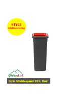 Waste container open lid 20L Red Lid - 