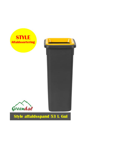 Waste container open lid 53 L yelow Lid - 