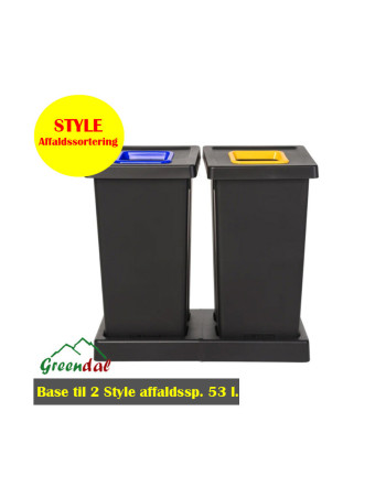 Waste container open lid 53 L Red Lid -  2