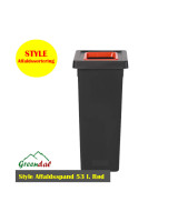 Waste container open lid 53 L Red Lid - 