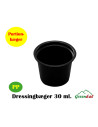 Dressing cup black 30ml 1oz  20x250pc/pac. - 