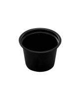 Dressing cup black 30ml 1oz  20x250pc/pac. - 