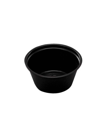 Dressing cup black 60ml 2oz  10x250pc/pac. -  2