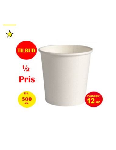 Soup/Deli Bowl White 350ml 20x25pc/box - 