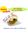 Burgerlomme Eatline hvid lille 14x15cm 2000stk/kar 