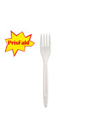 Multi-aisle cutlery white PP 10x100pc/pack - 