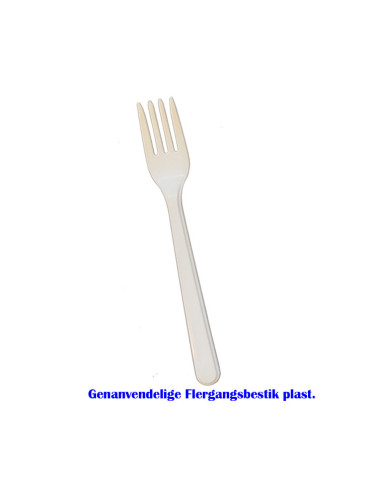 Multi-aisle cutlery white PP 10x100pc/pack - 