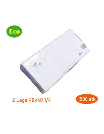 Napkin Art 40x40cm 2-layer 1/4 fold White 6x250pc/pack -  2