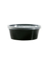 Micro Cup Round Black 300-650ml U/lid 500pc/box - 