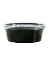 Micro Cup Round Black 300-650ml U/lid 500pc/box - 