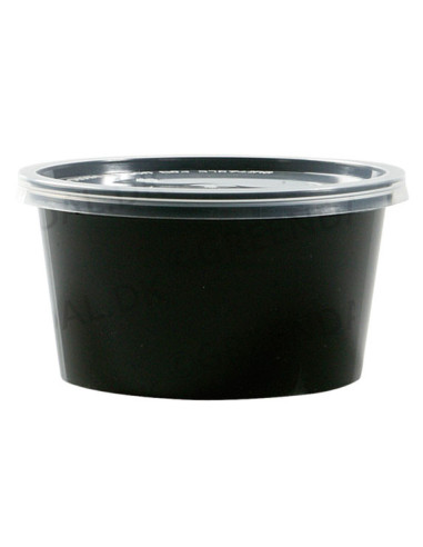 Micro Cup Round Black 300-650ml U/lid 500pc/box - 