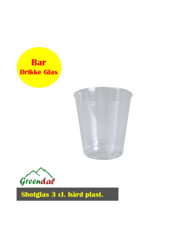 Shotsglas 3 cl. Hård plast 50 stk - 